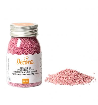 Perline di Zucchero Rosa gr 100