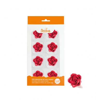 Rose in zucchero Medie cm 3.5