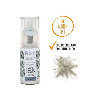 Spray glitterato argento