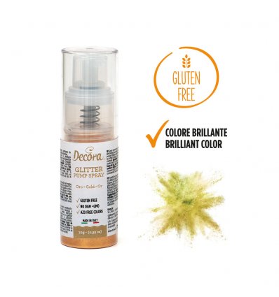 Spray glitterato oro