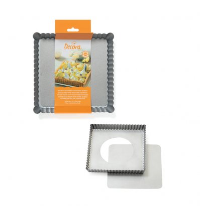 Stampo crostata quadrato con fondo amovibile